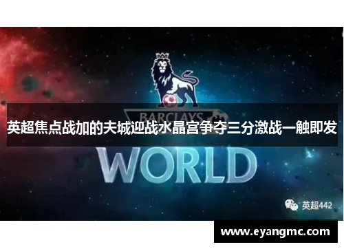英超焦点战加的夫城迎战水晶宫争夺三分激战一触即发